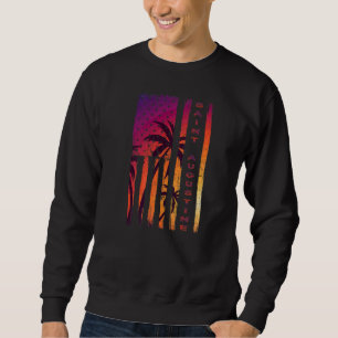 St Augustine Beach Vacation Florida Sunset Palm Us Sweatshirt
