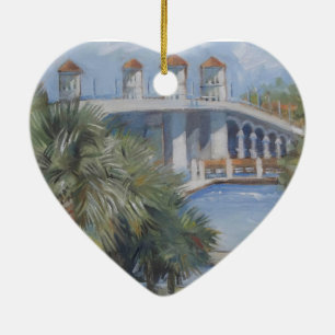 St Augustine Bridge of Lions Ceramic Tree Decoration