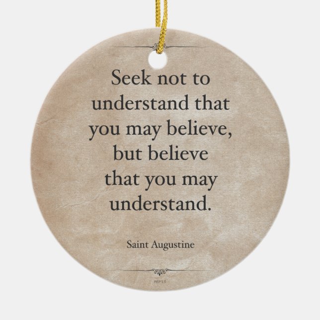 St. Augustine Ceramic Ornament (Front)