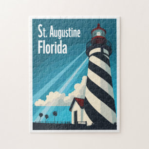 St. Augustine FL - Lighthouse on Anastasia Island Jigsaw Puzzle