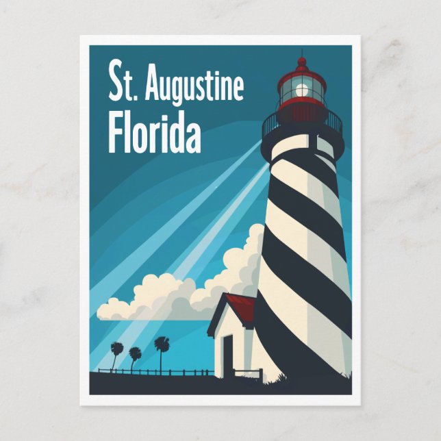 St. Augustine FL Lighthouse Save the Date Postcard (Front)