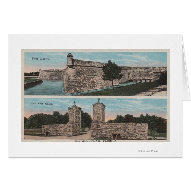 St. Augustine, FL - View of Ft. Marion & City (Front Horizontal)