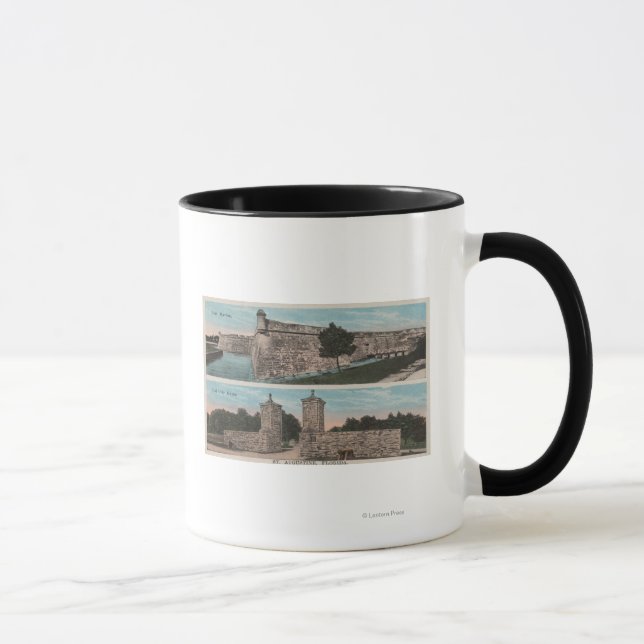 St. Augustine, FL - View of Ft. Marion & City Mug (Right)