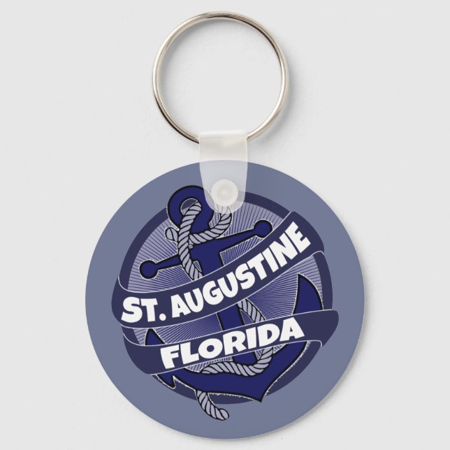 St. Augustine Florida anchor swirl keychain (Front)