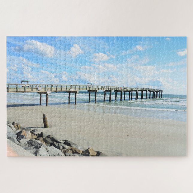 St. Augustine, Florida beach pier Jigsaw Puzzle (Horizontal)
