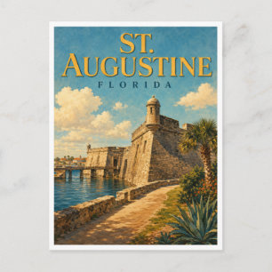 St. Augustine Florida Castillo GeoSaga Postcard
