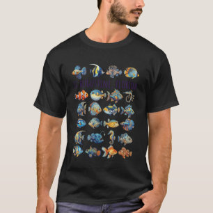 St Augustine Florida Colourful Fish Design Long Sl T-Shirt