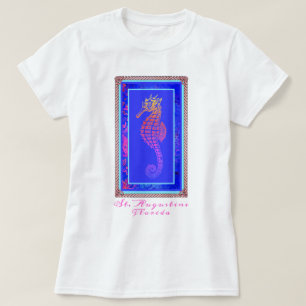 St. Augustine Florida Colourful Seahorse  T-Shirt