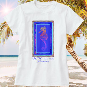 St. Augustine Florida Colourful Seahorse  T-Shirt