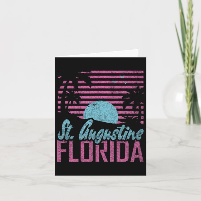St. Augustine Florida Fl Citrus State Miami Vibes  Card (Front)