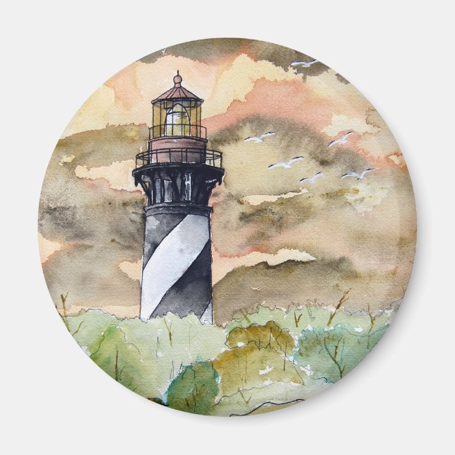 St Augustine Florida lighthouse painting Magnet (Front)
