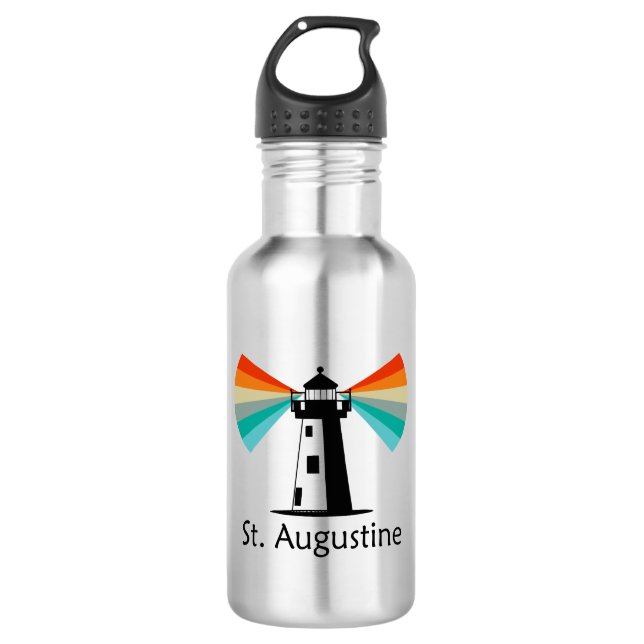 St. Augustine Florida Lighthouse Rainbow 532 Ml Water Bottle (Front)