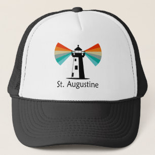 St. Augustine Florida Lighthouse Rainbow Trucker Hat