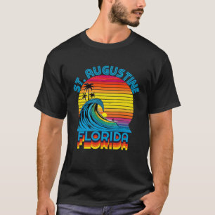 St Augustine Florida Retro Throwback Surf & Beach T-Shirt