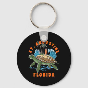 St Augustine Florida Sea Turtle Surf Beach Key Ring