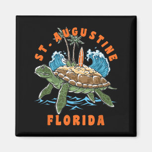 St Augustine Florida Sea Turtle Surf Beach Magnet