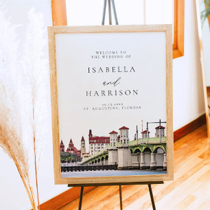 ST AUGUSTINE Florida Skyline Wedding Welcome Poster