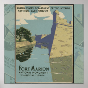St. Augustine Florida Spanish Fort Poster