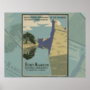 St. Augustine Florida Spanish Fort Poster
