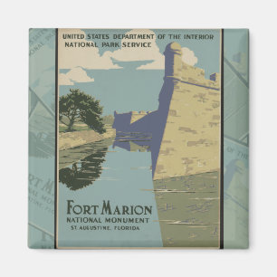 St. Augustine Florida Spanish Fort Poster Magnet