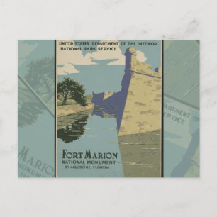 St. Augustine Florida Spanish Fort Poster Postcard