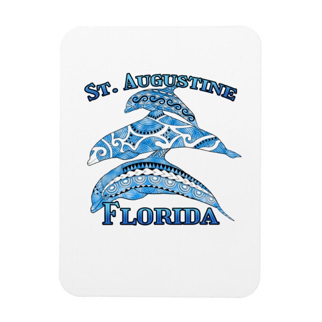 St. Augustine Florida Vacation Tribal Dolphins Magnet (Vertical)