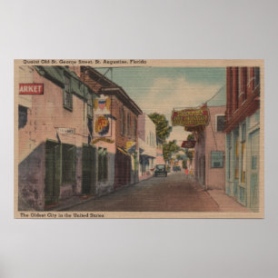 St. Augustine, Florida - View of St. George St. Poster