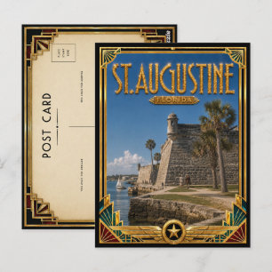 St. Augustine Florida Vintage Art Deco Golden Age Postcard
