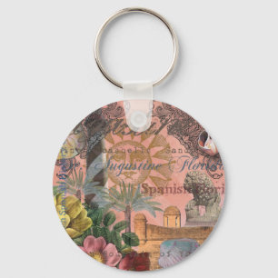 St. Augustine Florida Vintage Collage Key Ring