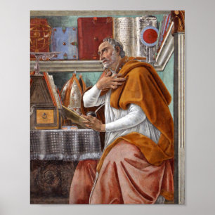 St Augustine In His Cell 1480 By Sandro Botticelli Poster