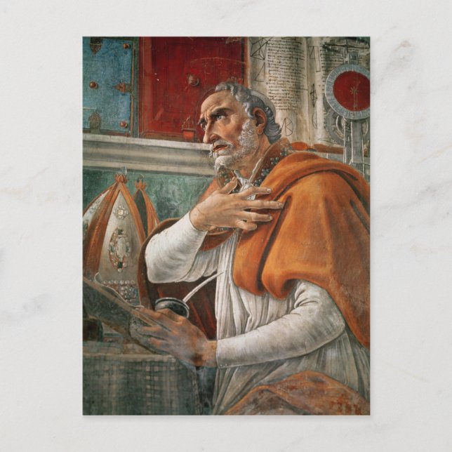 St. Augustine in his Cell, c.1480 Postcard (Front)