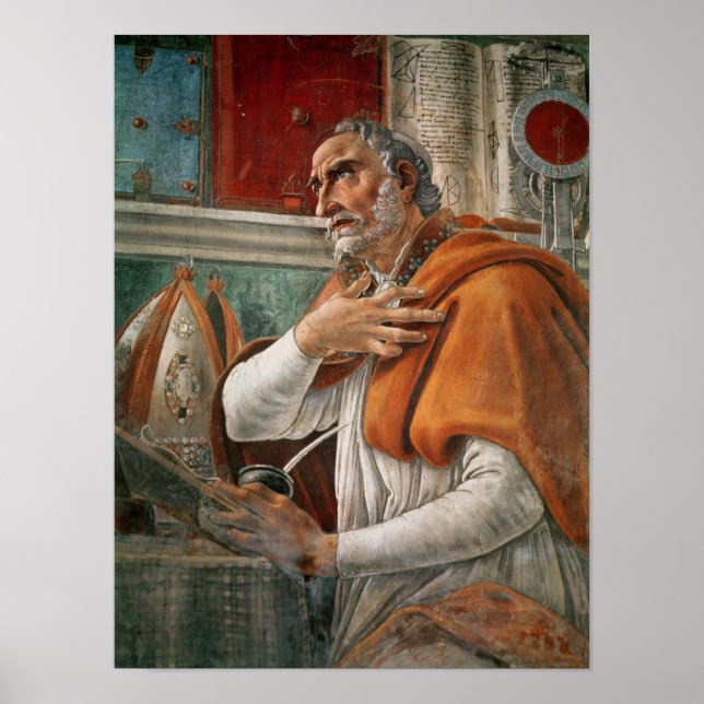 St. Augustine in his Cell, c.1480 Poster (Front)