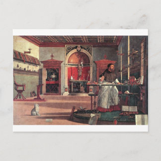 St. Augustine in His Study - Vittore Carpaccio Postcard