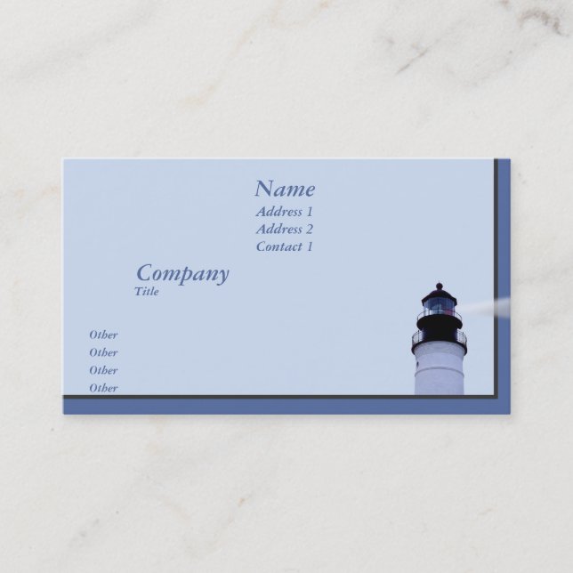 St Augustine Lighthouse Business Card (Front)