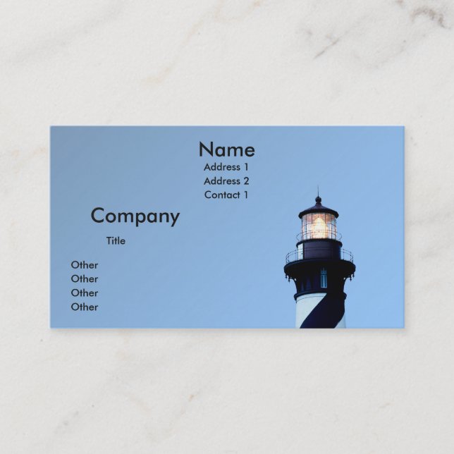 St Augustine Lighthouse Business Card (Front)