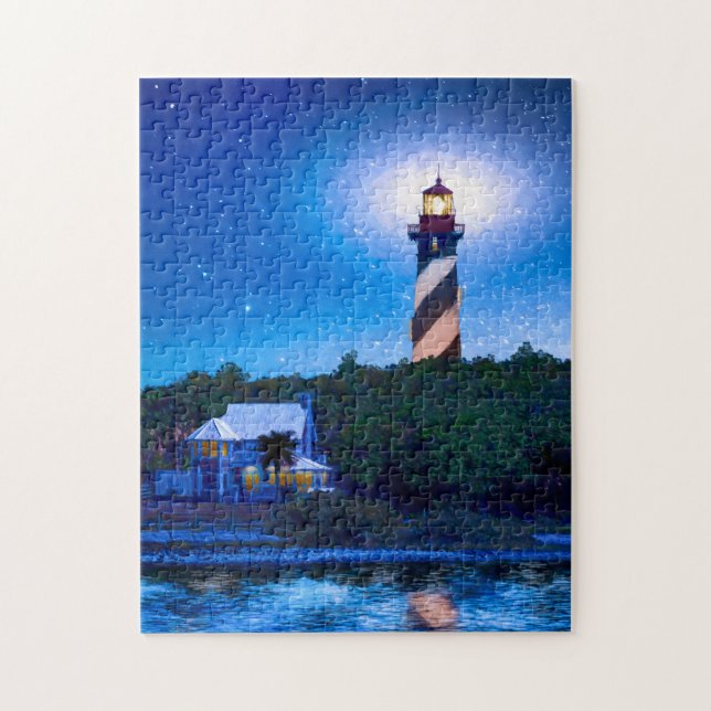 St Augustine Lighthouse - Florida Art Puzzle (Vertical)