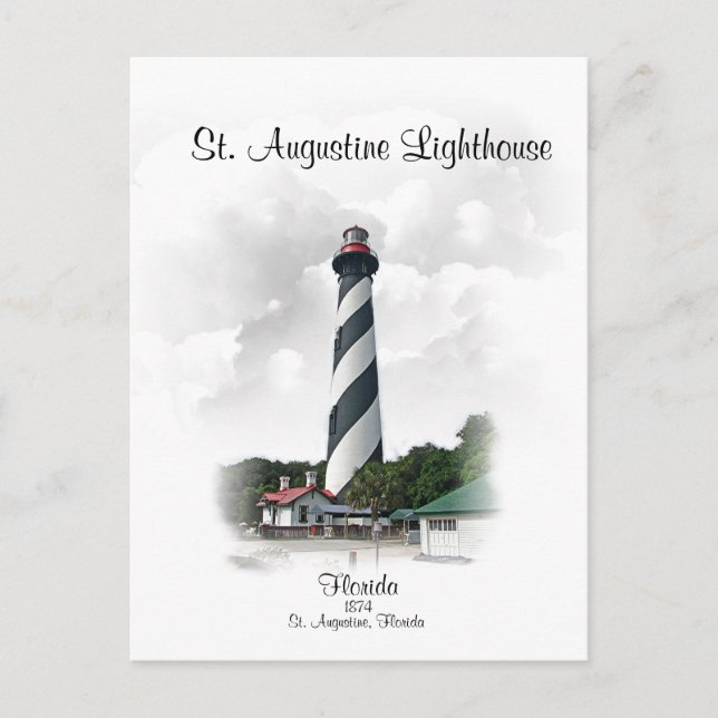St. Augustine Lighthouse - Florida Postcard (Front)