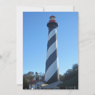 St Augustine Lighthouse Photo on a  Holiday Card