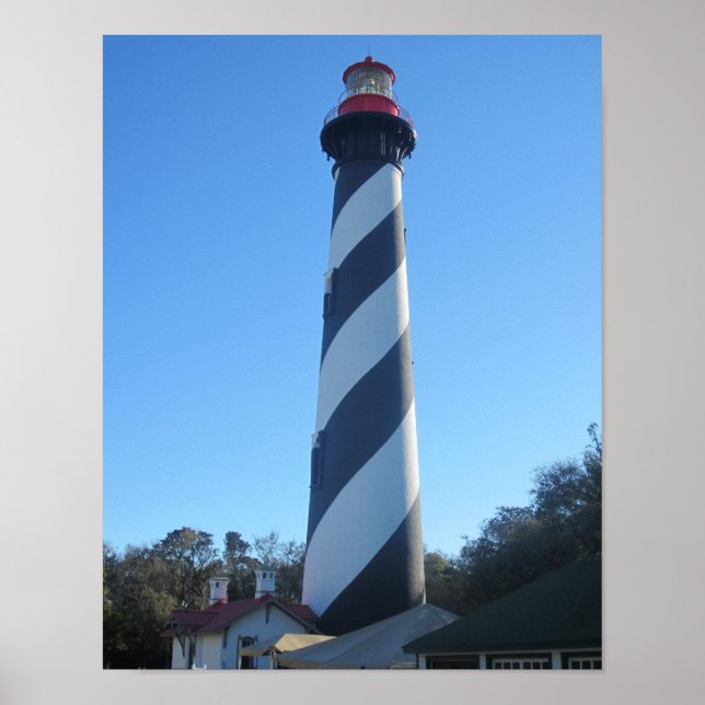 St Augustine Lighthouse Photo on a  Poster (Front)