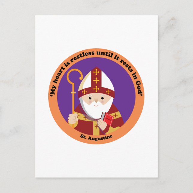 St. Augustine of Hippo Postcard (Front)