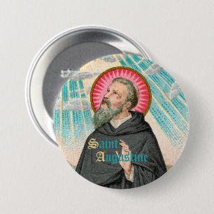 St. Augustine of Hippo (SAU 047; detail) 7.5 Cm Round Badge