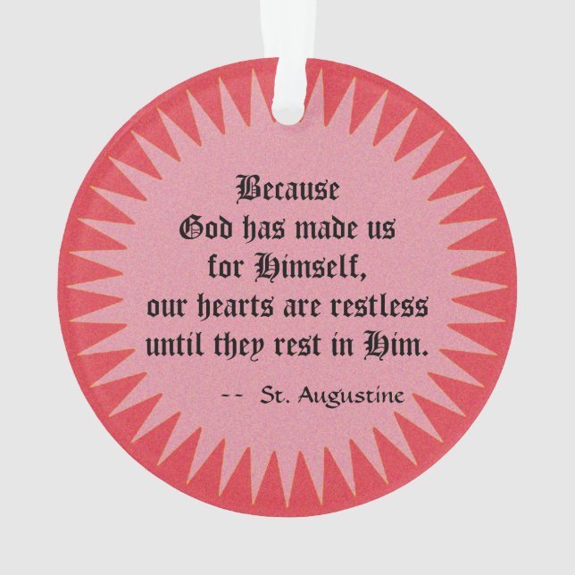 St. Augustine of Hippo (SAU 047; detail) Ornament (Back)