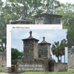 St  Augustine Old City Gates Historic Florida Postcard