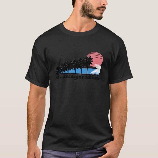 St Augustine palm tree surf shirt (Front)