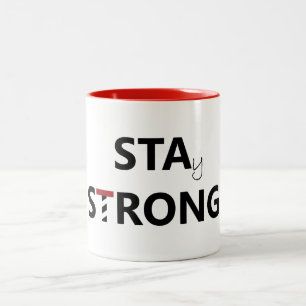 St. Augustine - Stay Strong Two-Tone Coffee Mug