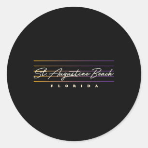 St Augustine Style Florida Classic Round Sticker