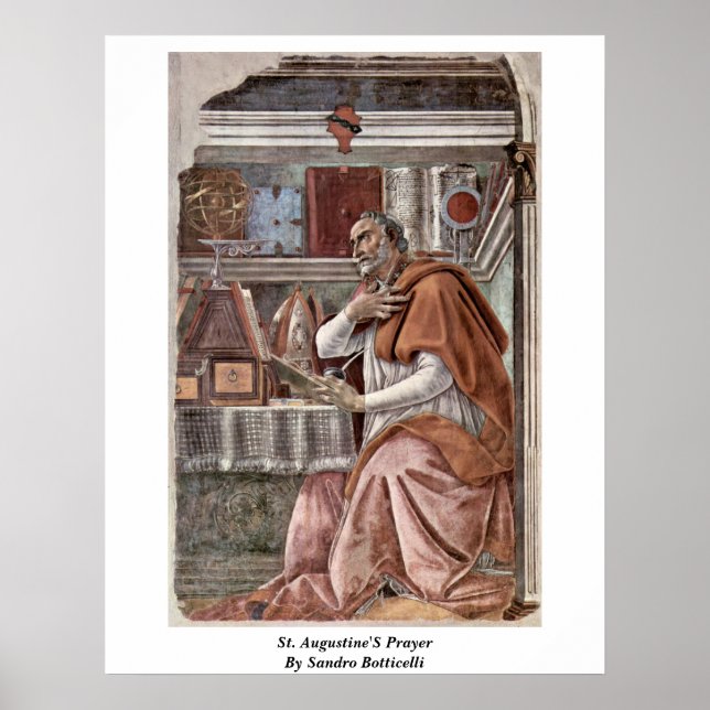 St. Augustine'S Prayer By Sandro Botticelli Poster (Front)