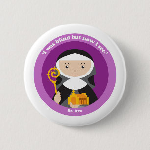 St. Ava 6 Cm Round Badge