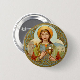 St. Barbara (BK 001) 6 Cm Round Badge
