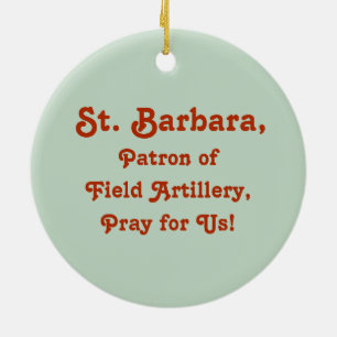 St. Barbara (BK 001) Ceramic Ornament